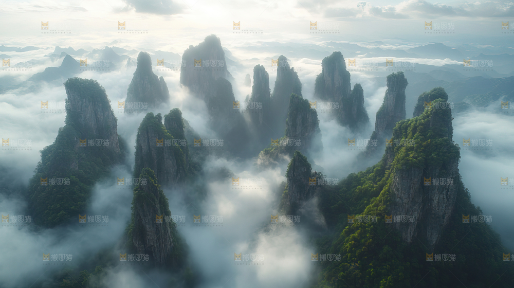 石林 云海 自然景观 大美中国