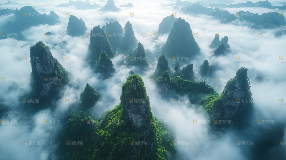 石林 云海 自然景观 大美中国