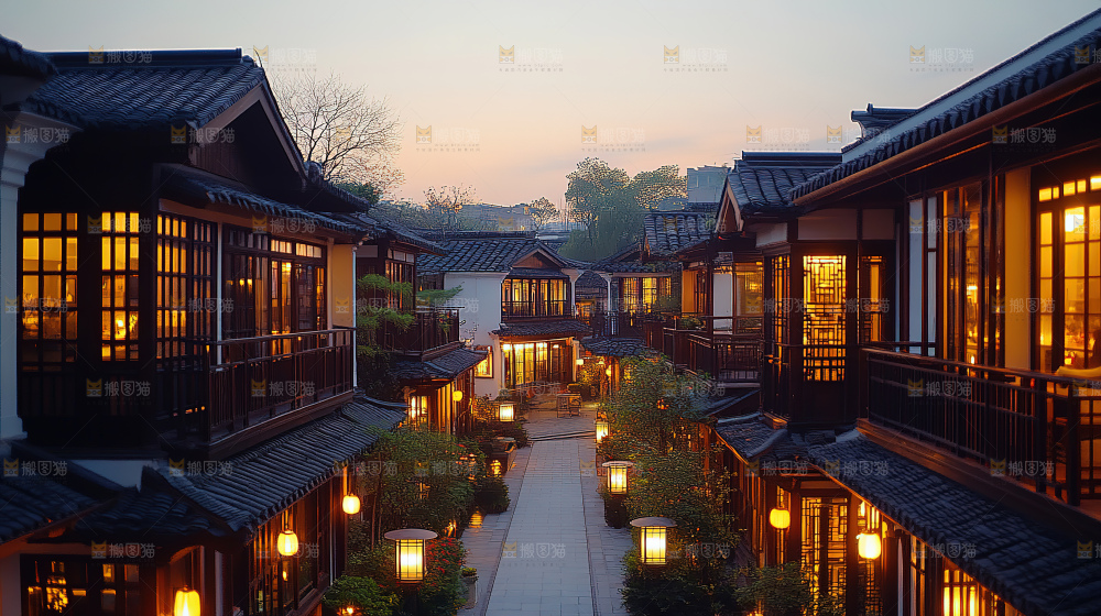 万家灯火城市夜景经济发展