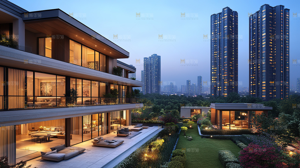 万家灯火城市夜景经济发展