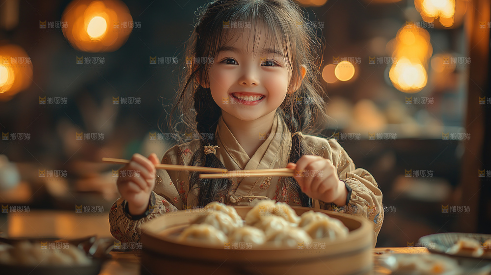 团圆喜庆美食中秋人物