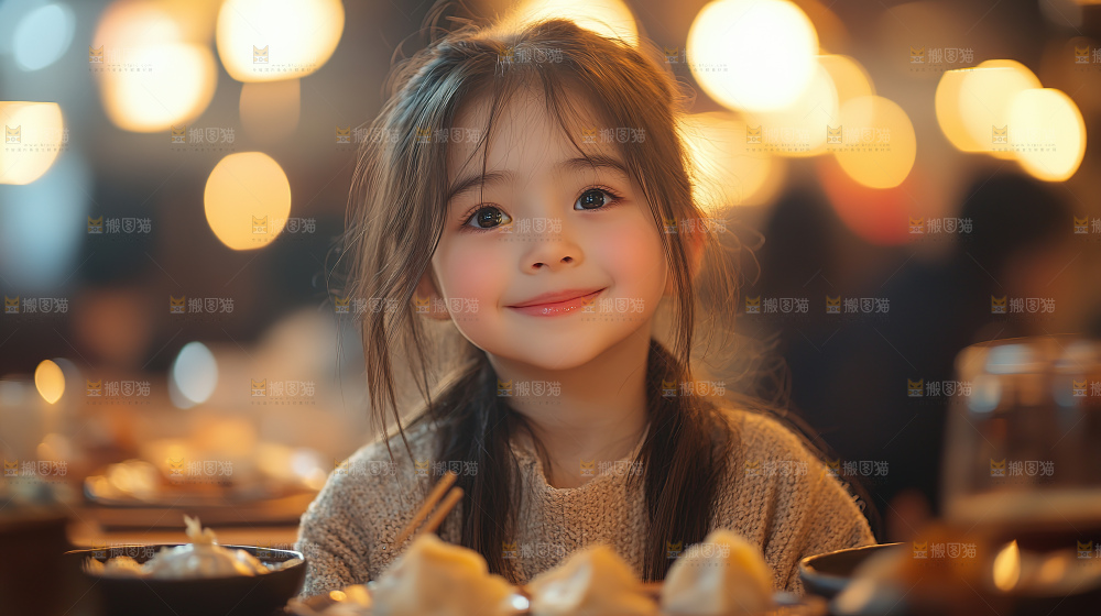 团圆喜庆美食中秋人物