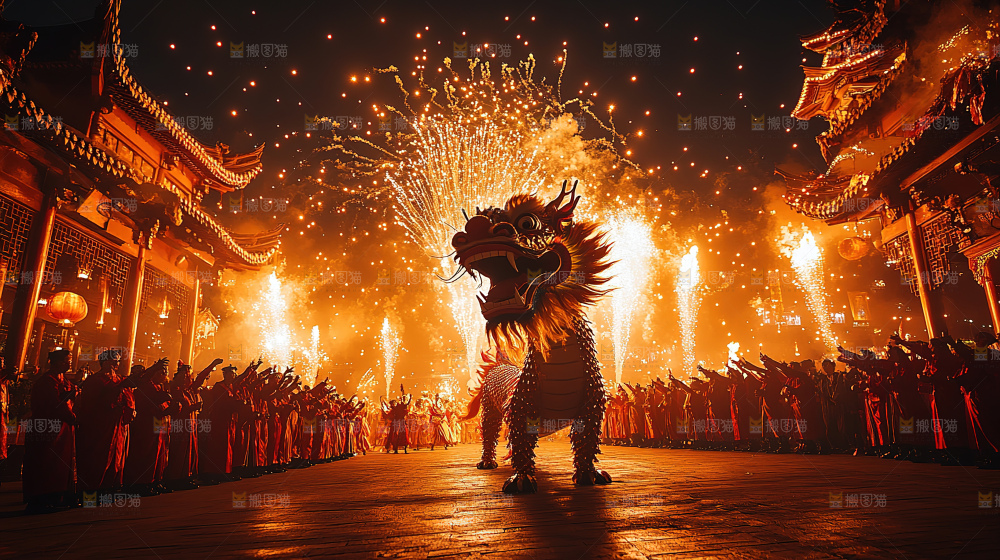 龙年新年龙庆祝