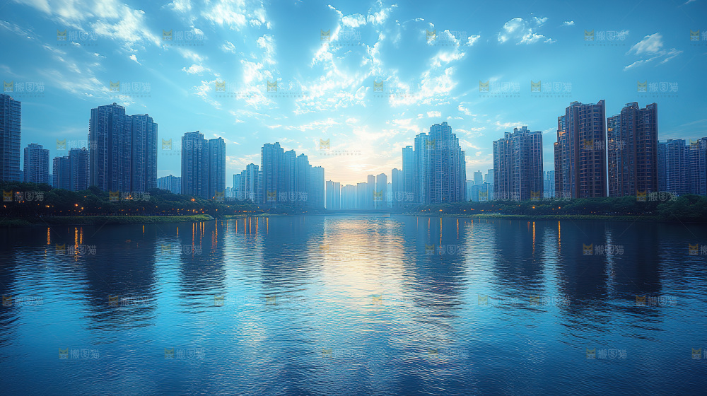万家灯火城市夜景经济发展
