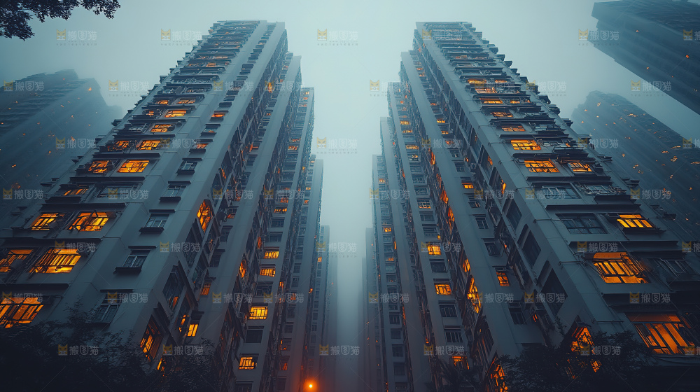 万家灯火城市夜景经济发展
