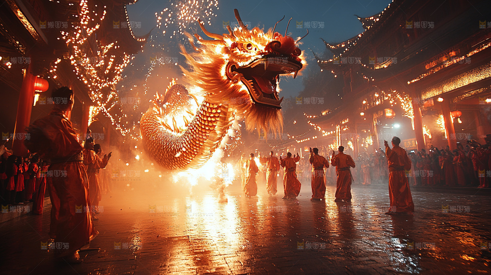 龙年新年龙庆祝