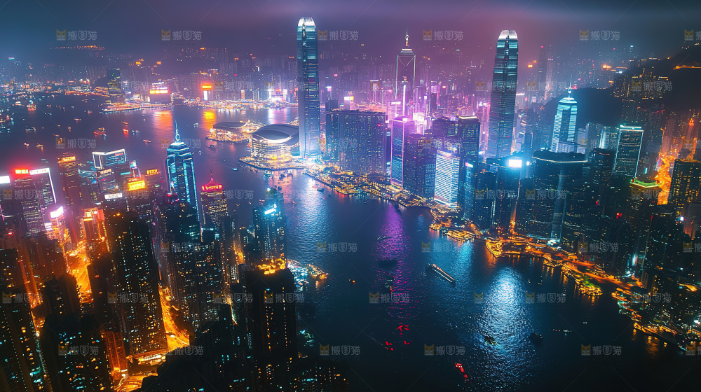 万家灯火城市夜景经济发展
