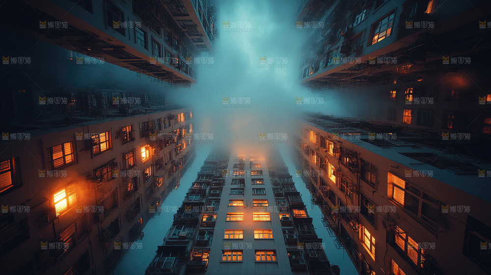 万家灯火城市夜景经济发展