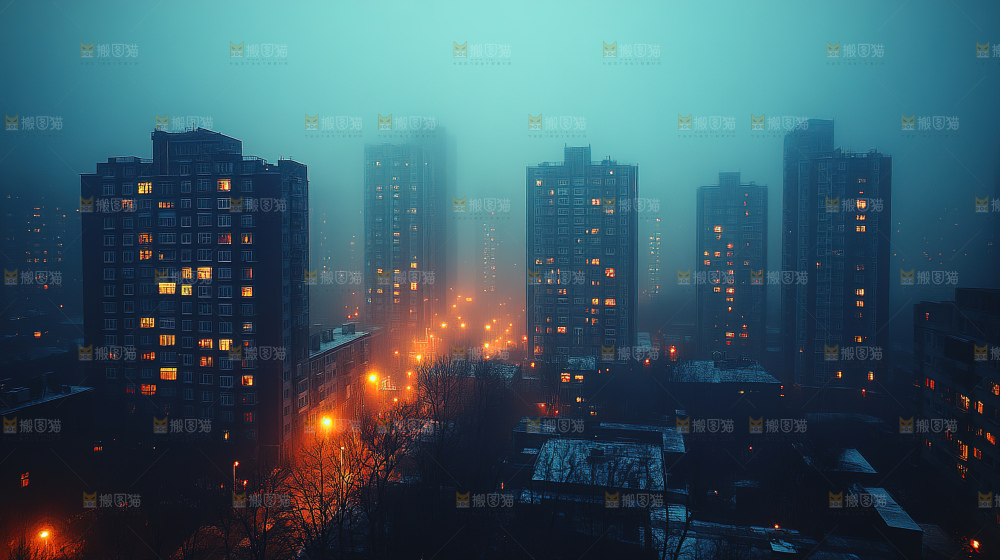 万家灯火城市夜景经济发展