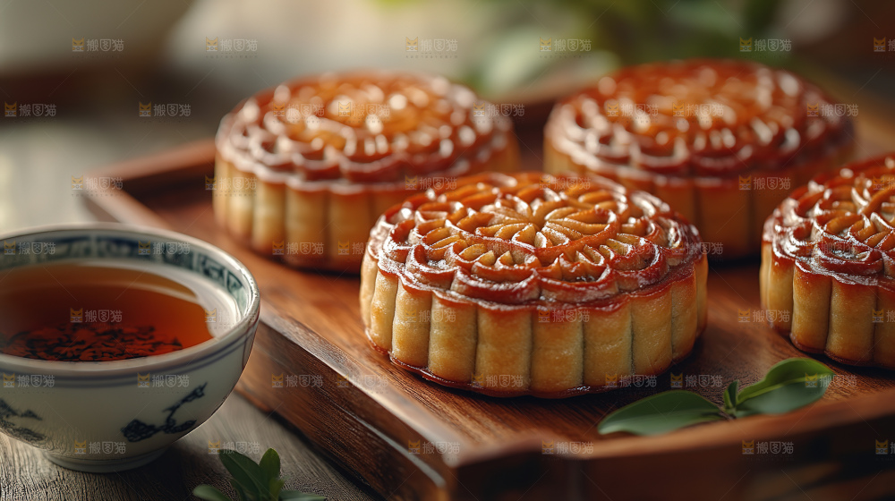 月饼 糕点 中秋 赏月