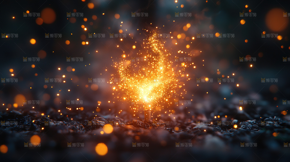 粒子 金色粒子 星光 希望
