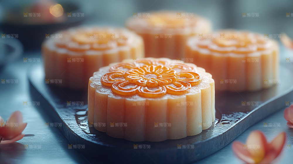 月饼糕点中秋赏月传统节日