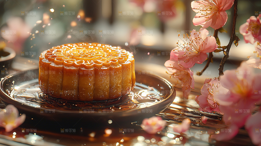 月饼糕点中秋赏月传统节日
