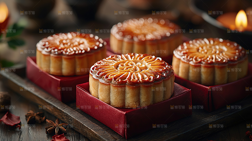 月饼糕点中秋赏月传统节日