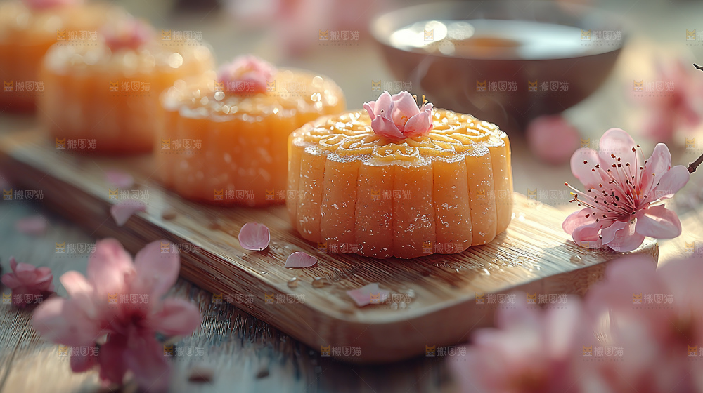 月饼糕点中秋赏月传统节日