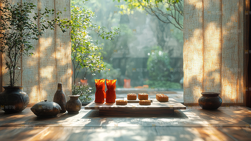 月饼糕点中秋赏月传统节日