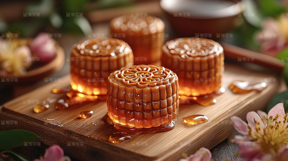 月饼糕点中秋赏月传统节日