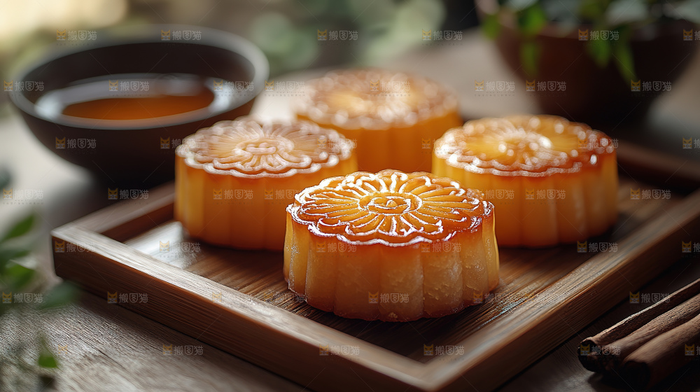 月饼糕点中秋赏月传统节日