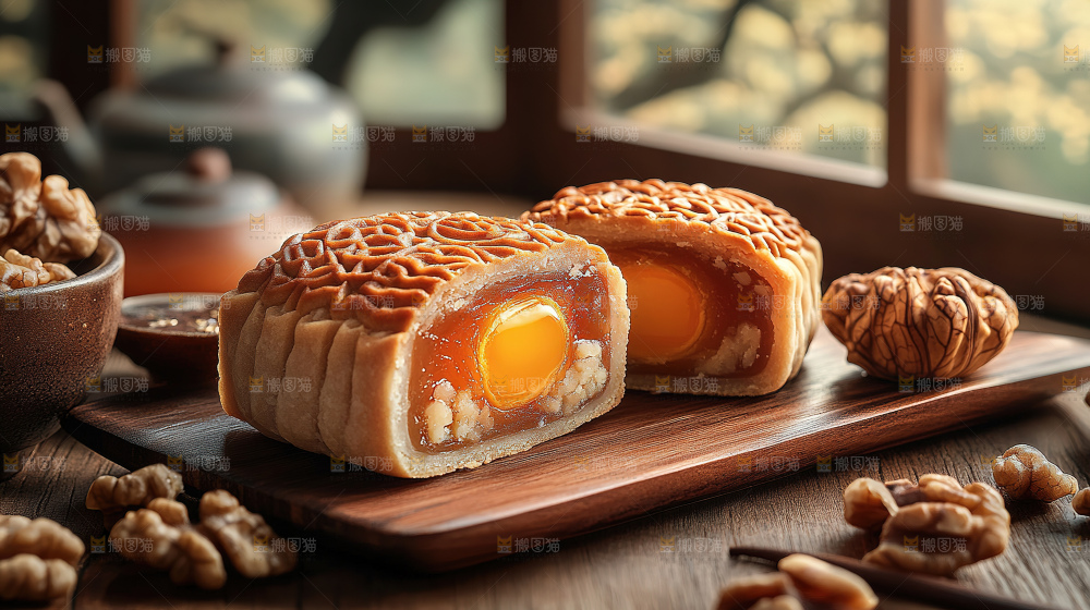 月饼糕点中秋赏月传统节日