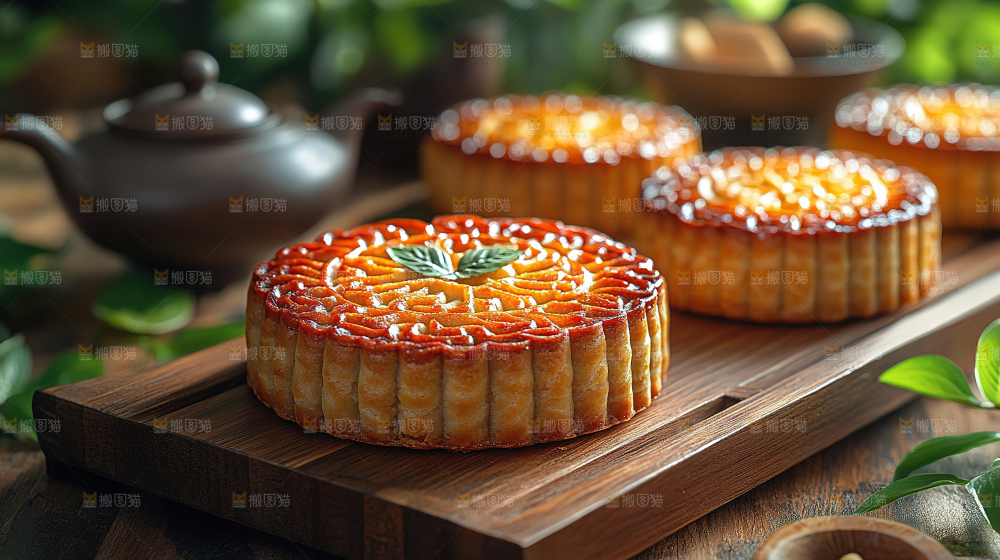 月饼糕点中秋赏月传统节日