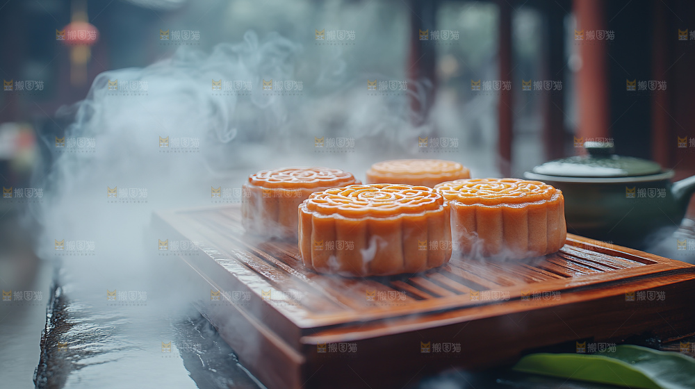 月饼糕点中秋赏月传统节日