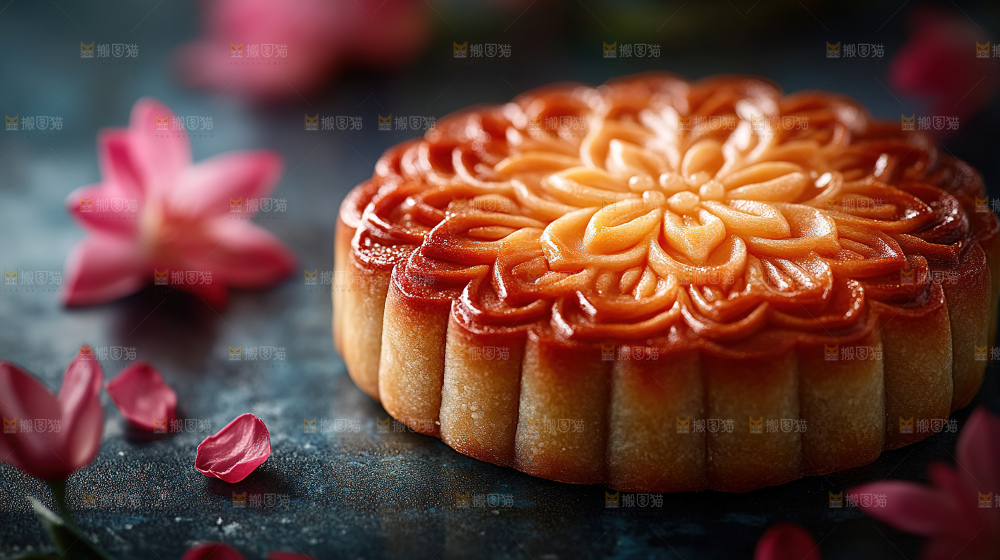 月饼糕点中秋赏月传统节日