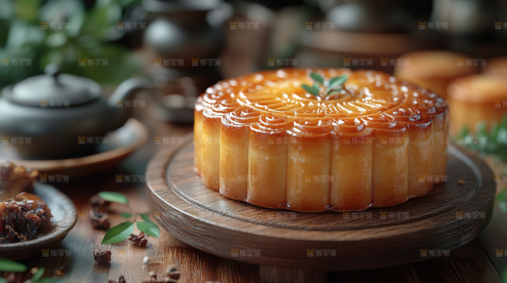 月饼糕点中秋赏月传统节日