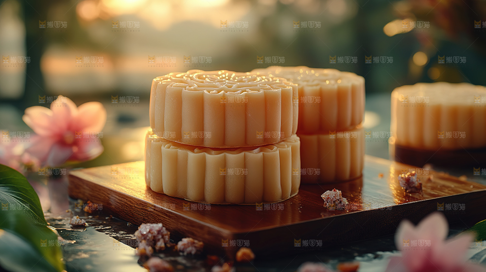 月饼糕点中秋赏月传统节日