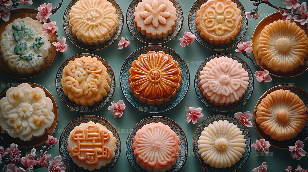月饼糕点中秋赏月传统节日