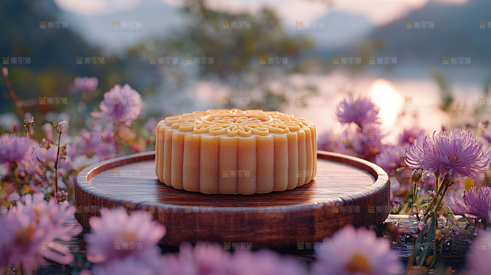 月饼糕点中秋赏月传统节日