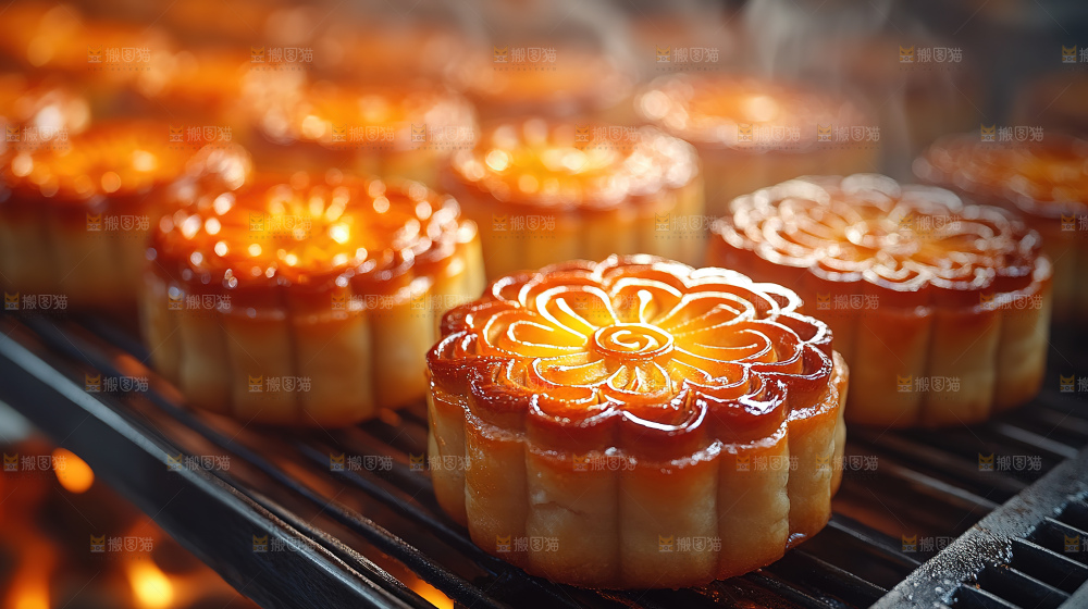 月饼糕点中秋赏月传统节日