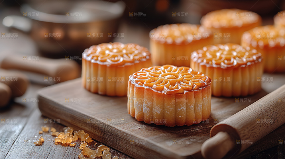 月饼糕点中秋赏月传统节日