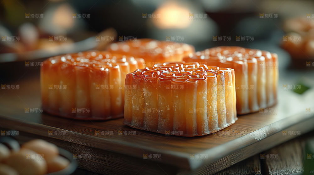 月饼糕点中秋赏月传统节日