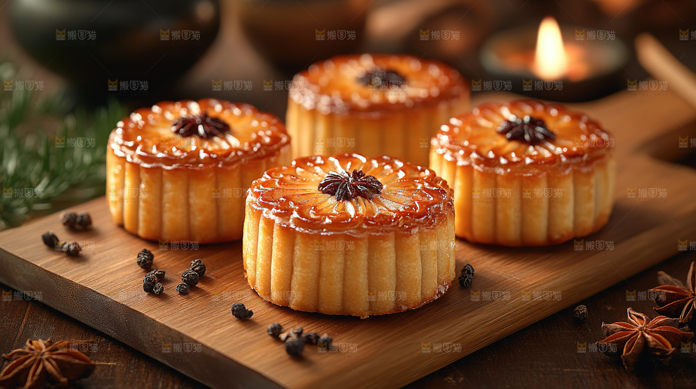 月饼糕点中秋赏月传统节日