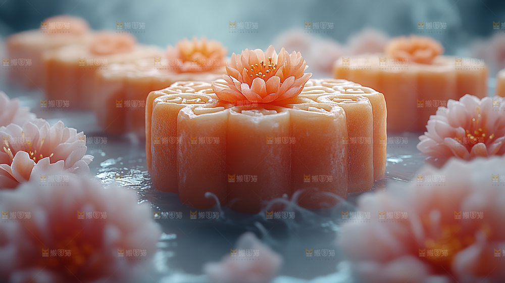 月饼糕点中秋赏月传统节日