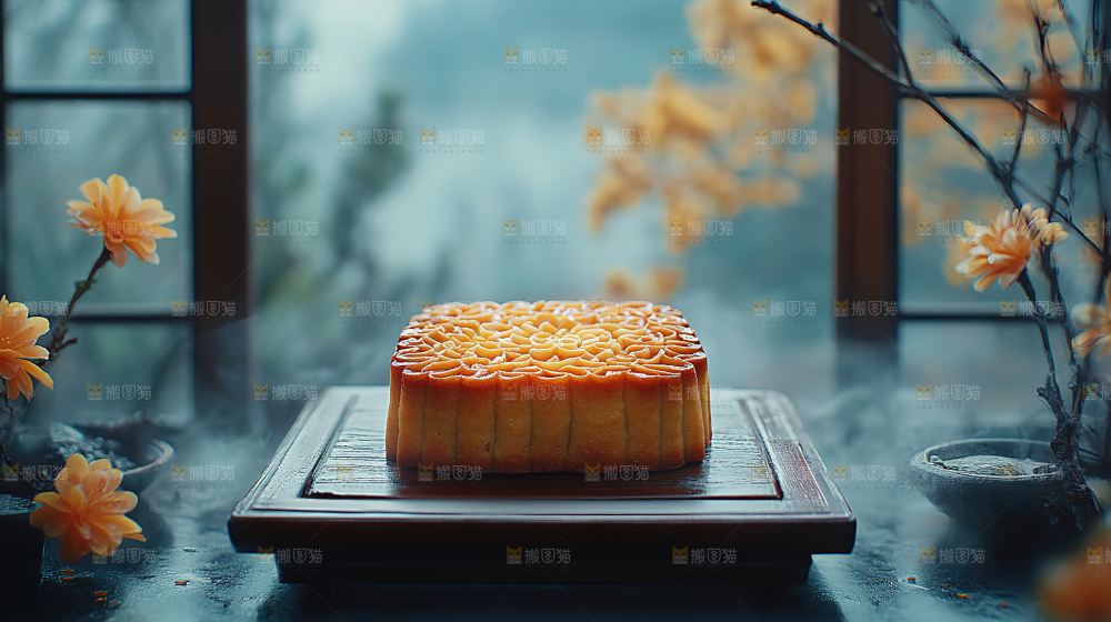 月饼糕点中秋赏月传统节日