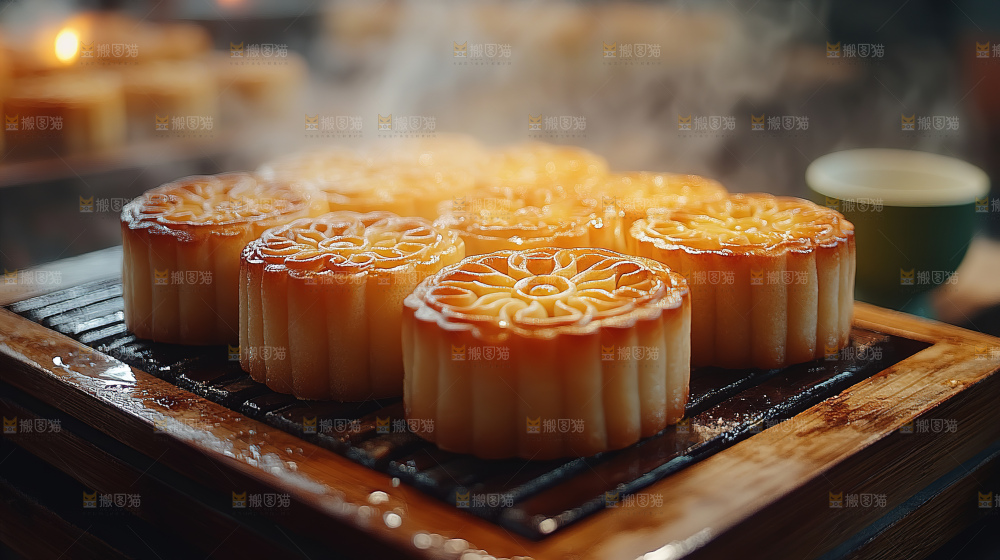 月饼糕点中秋赏月传统节日