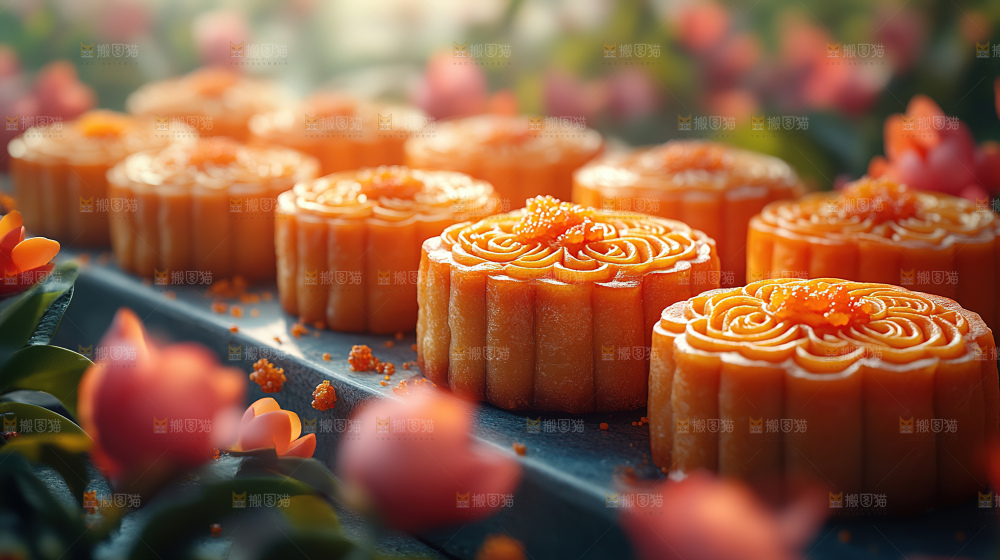 月饼糕点中秋赏月传统节日