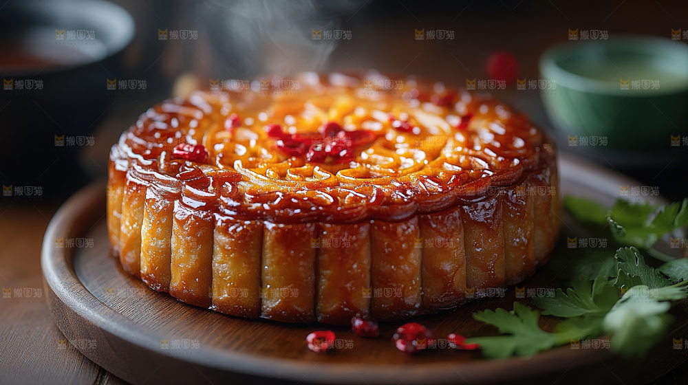 月饼糕点中秋赏月传统节日
