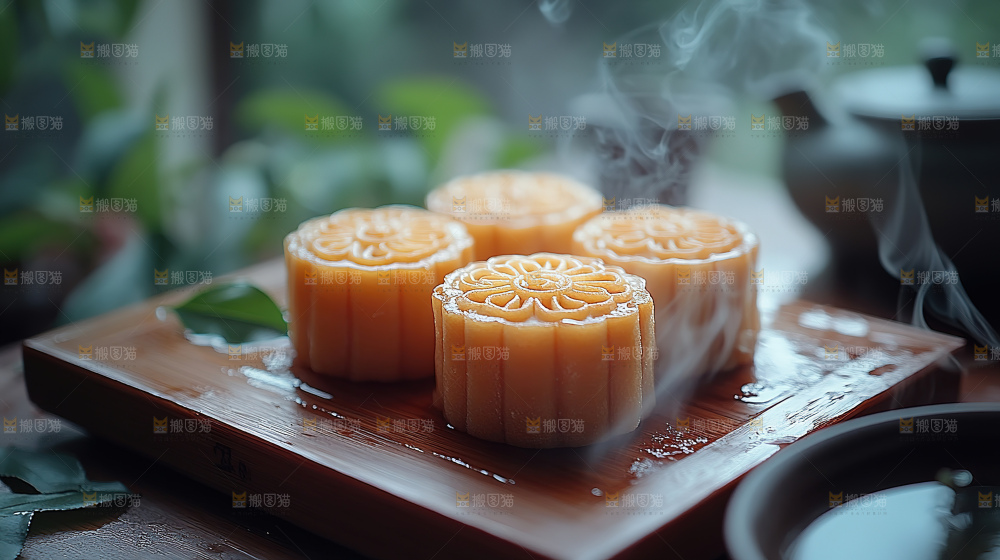 月饼糕点中秋赏月传统节日