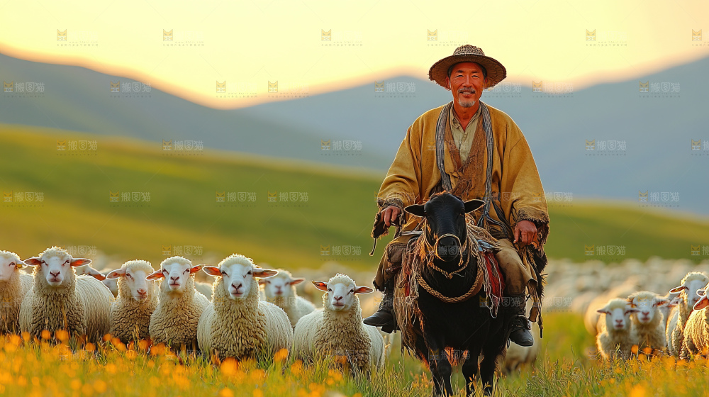 草原牧场 畜牧业 牧羊人