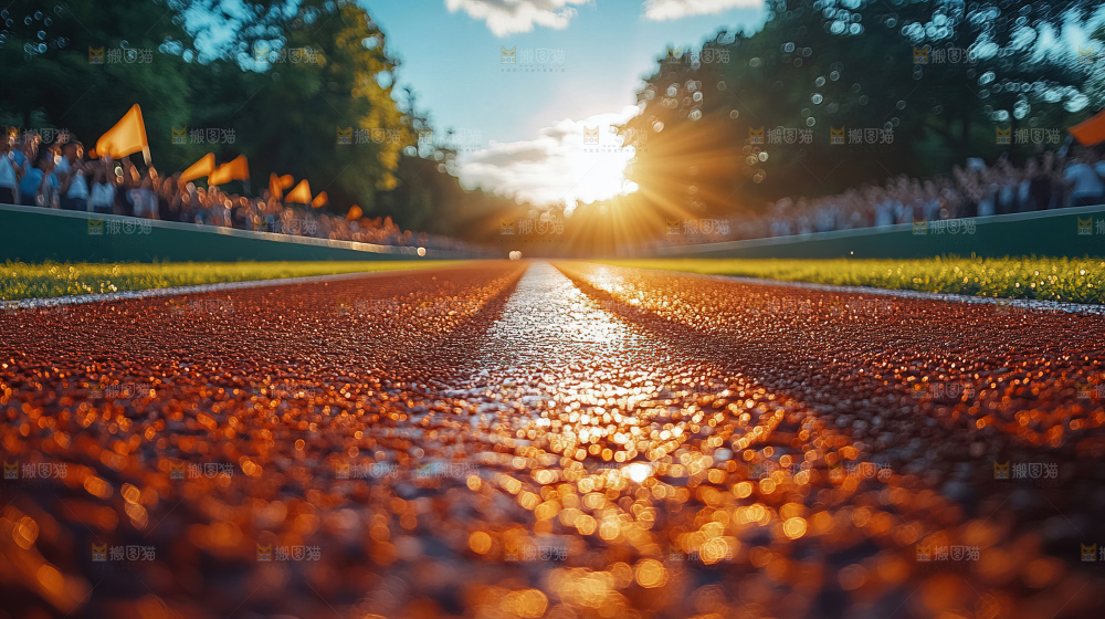 跑道竞技励志运动拼搏前行