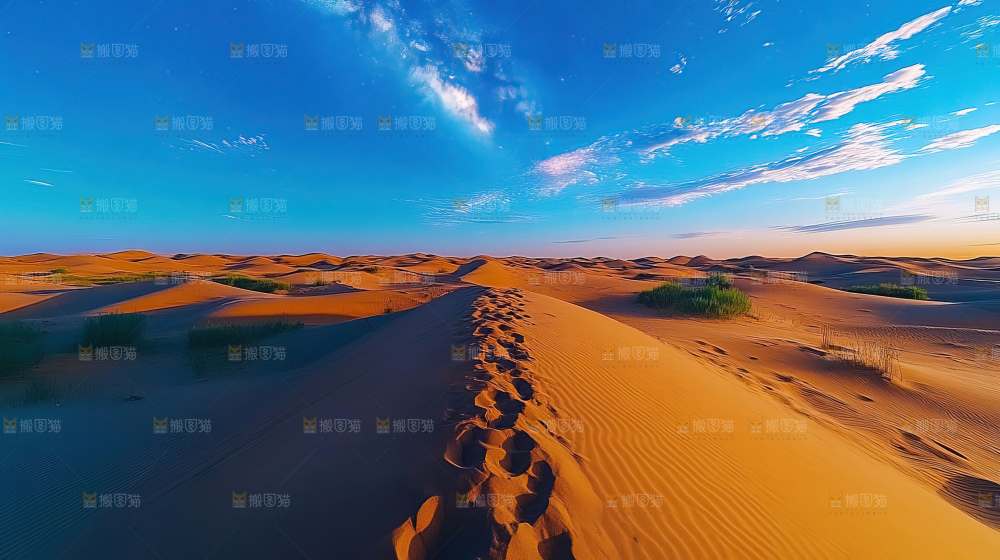 沙漠沙丘星空徒步探险大好河山