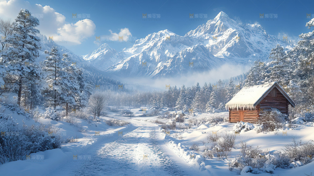 雪乡风景雪旅行自然