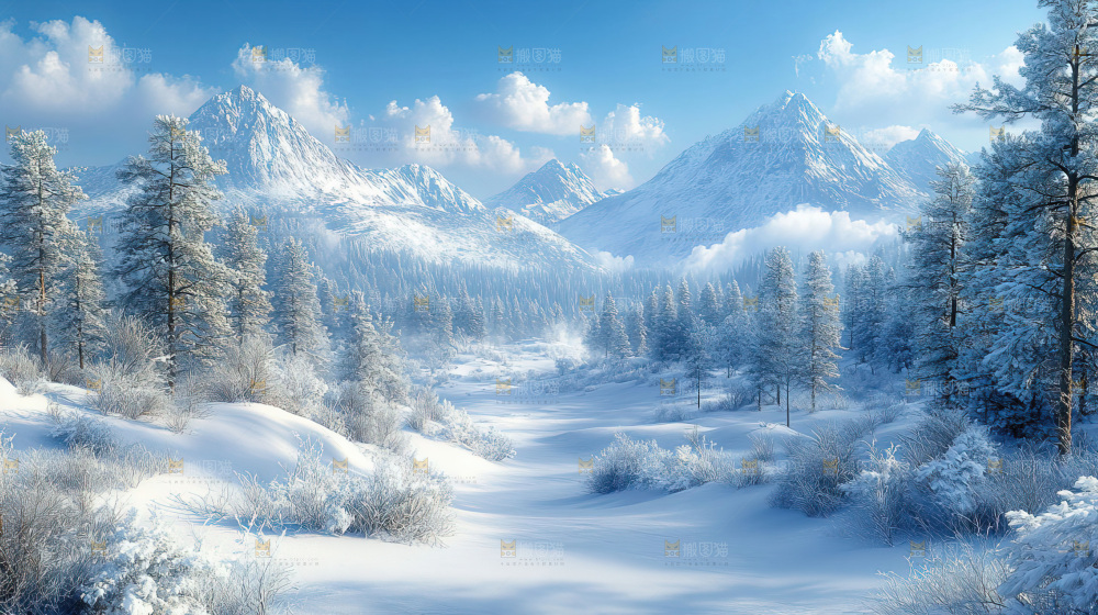 雪乡风景雪旅行自然