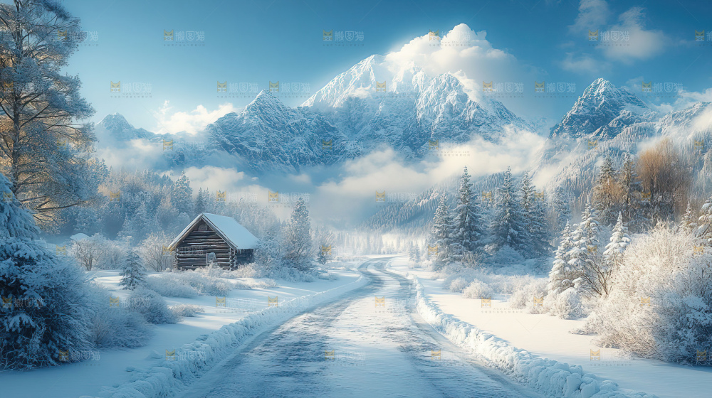 雪乡风景雪旅行自然