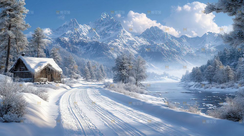 雪乡风景雪旅行自然