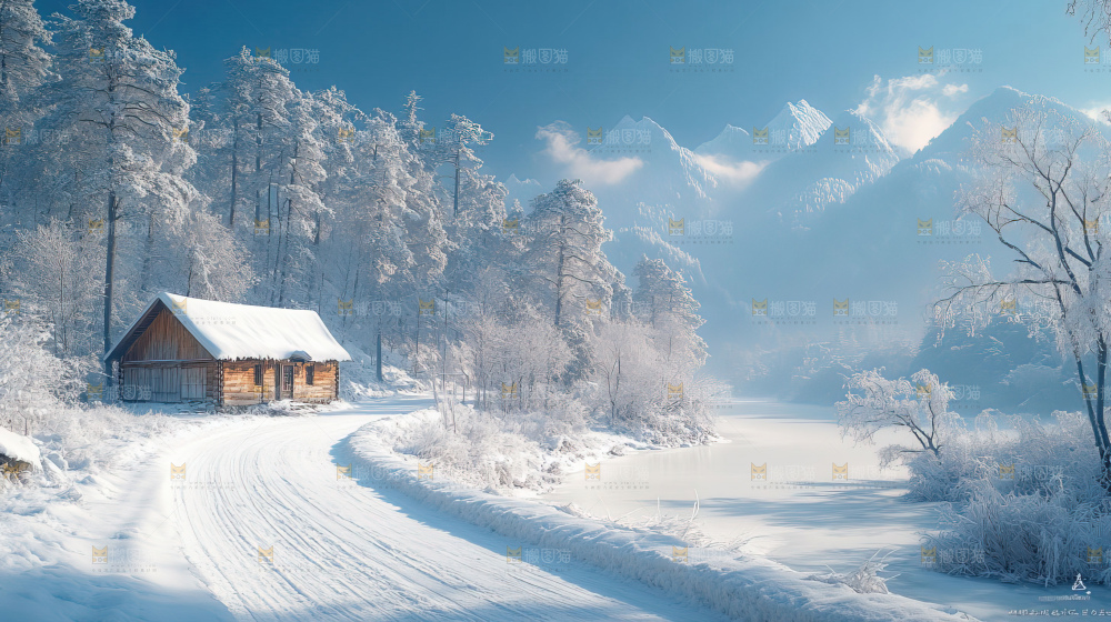 雪乡风景雪旅行自然