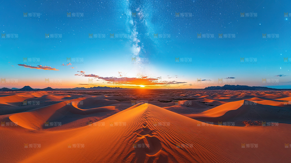 沙漠沙丘星空徒步探险大好河山