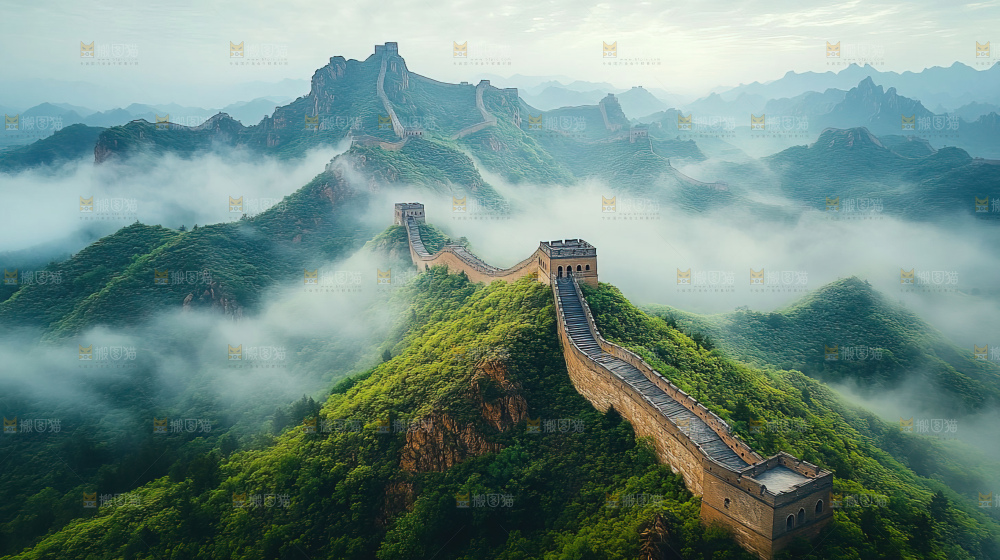 长城高山山脉大好山河自然风光